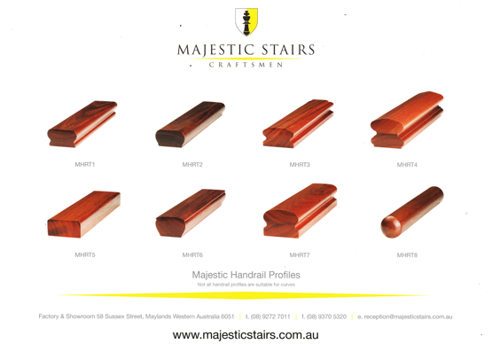 Perth Stairs Handrail Profiles Majestic Stairs
